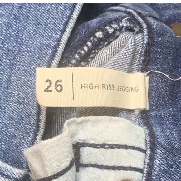 PacSun Distressed High Rise Jeggings Jeans Medium Wash Size 26 - Picture 5 of 7